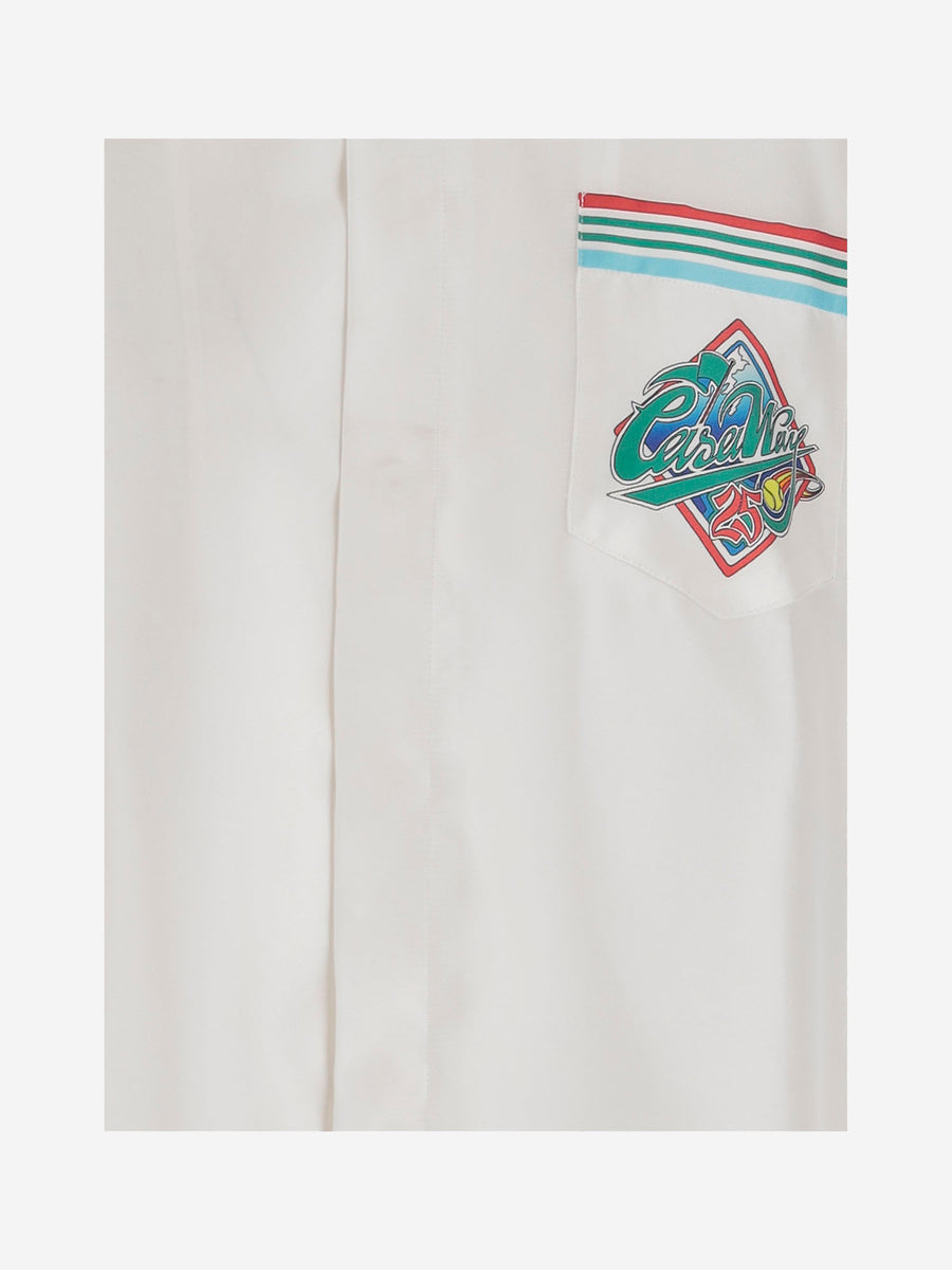 CASABLANCA LE JARDIN DES CARTES SILK SHIRT