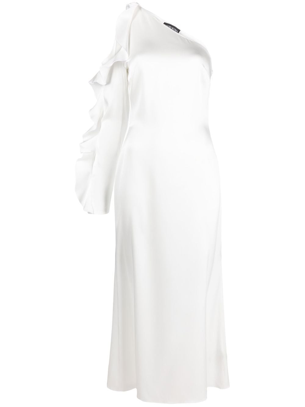 open lace back dress David Koma Ruffle Detail One Shoulder Midi Dress – Balardi