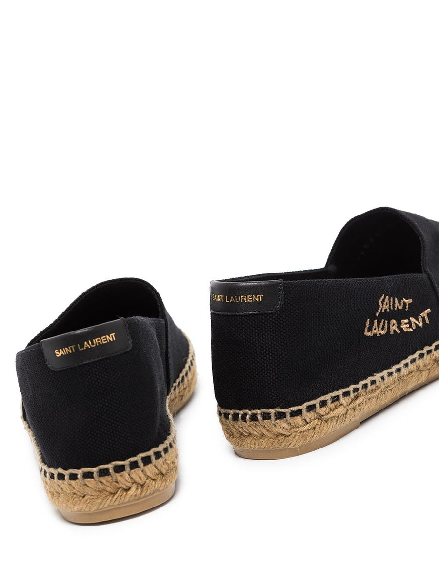 Gold Yves St Laurent Espadrilles USL Saint Laurent Gold Logo