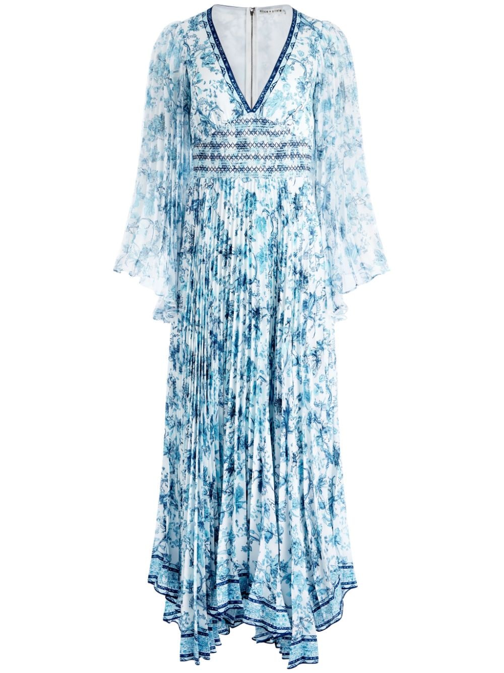 Alice + Olivia Sion Floral Print Pleated Maxi Dress – Balardi