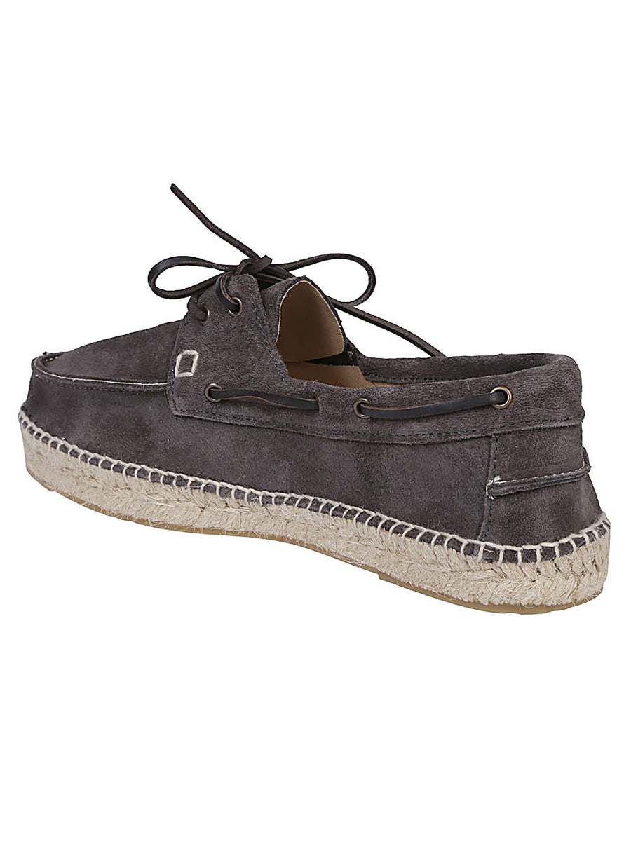 Manebi Men's Espadrille in Suede Grey