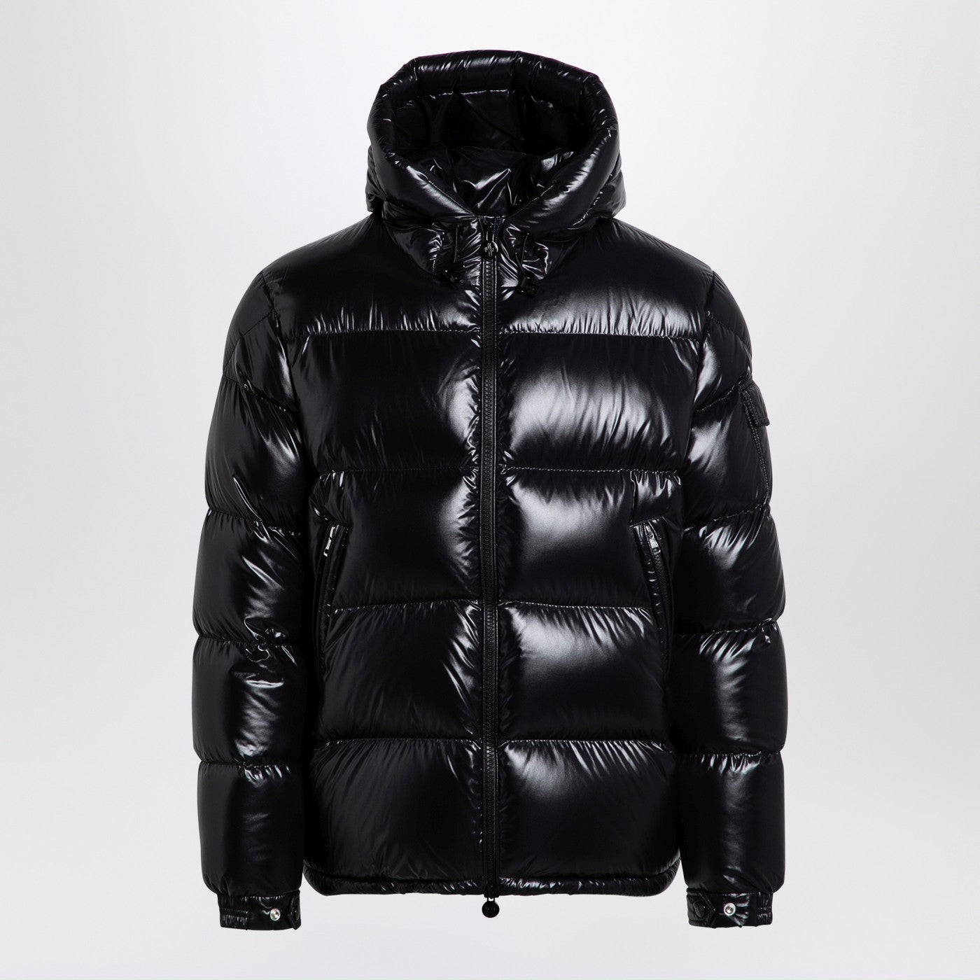 Moncler Maya Glossy Black Down Jacket – Balardi - Main Image