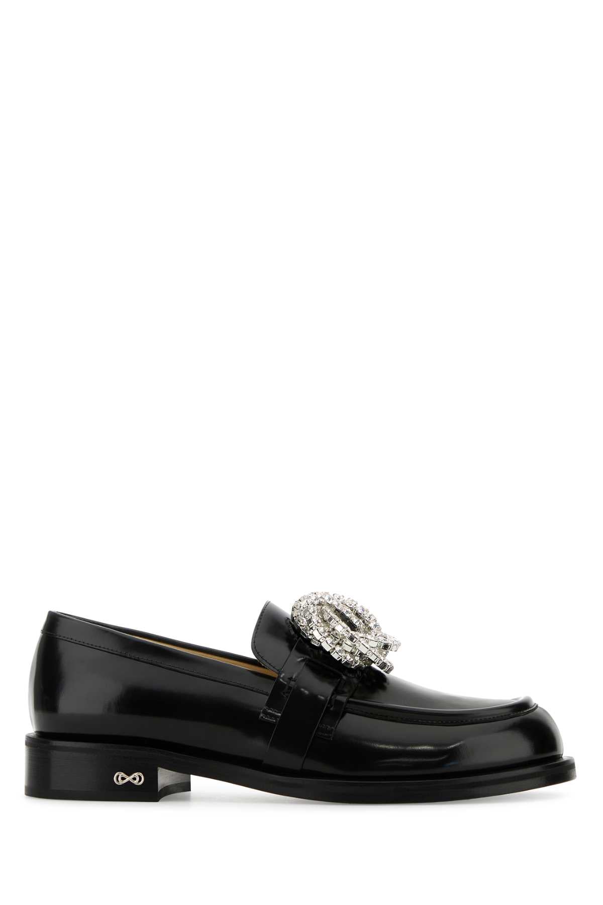 Mach Mach Black Leather Galaxy Loafers Balardi mach-mach-black-leather-galaxy-loafers-balardi