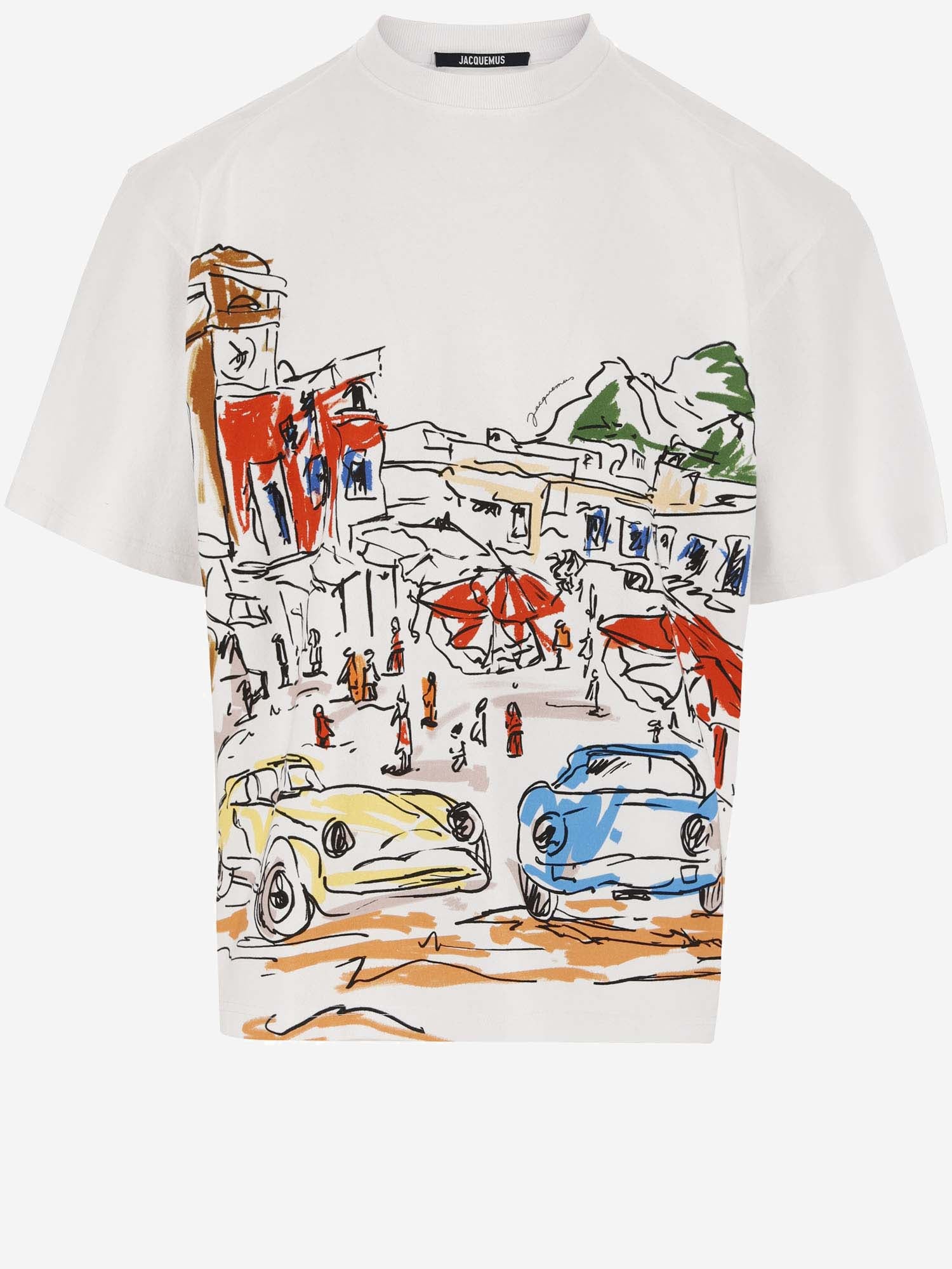 Jacquemus Cotton T Shirt With Capri Print – Balardi