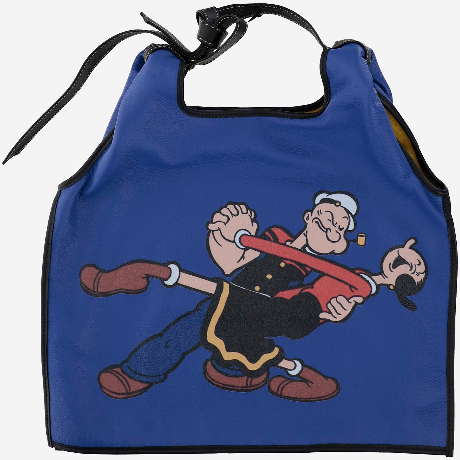 Anita Bilardi Leather And Wool Shoulder Bag With Popeye Pattern