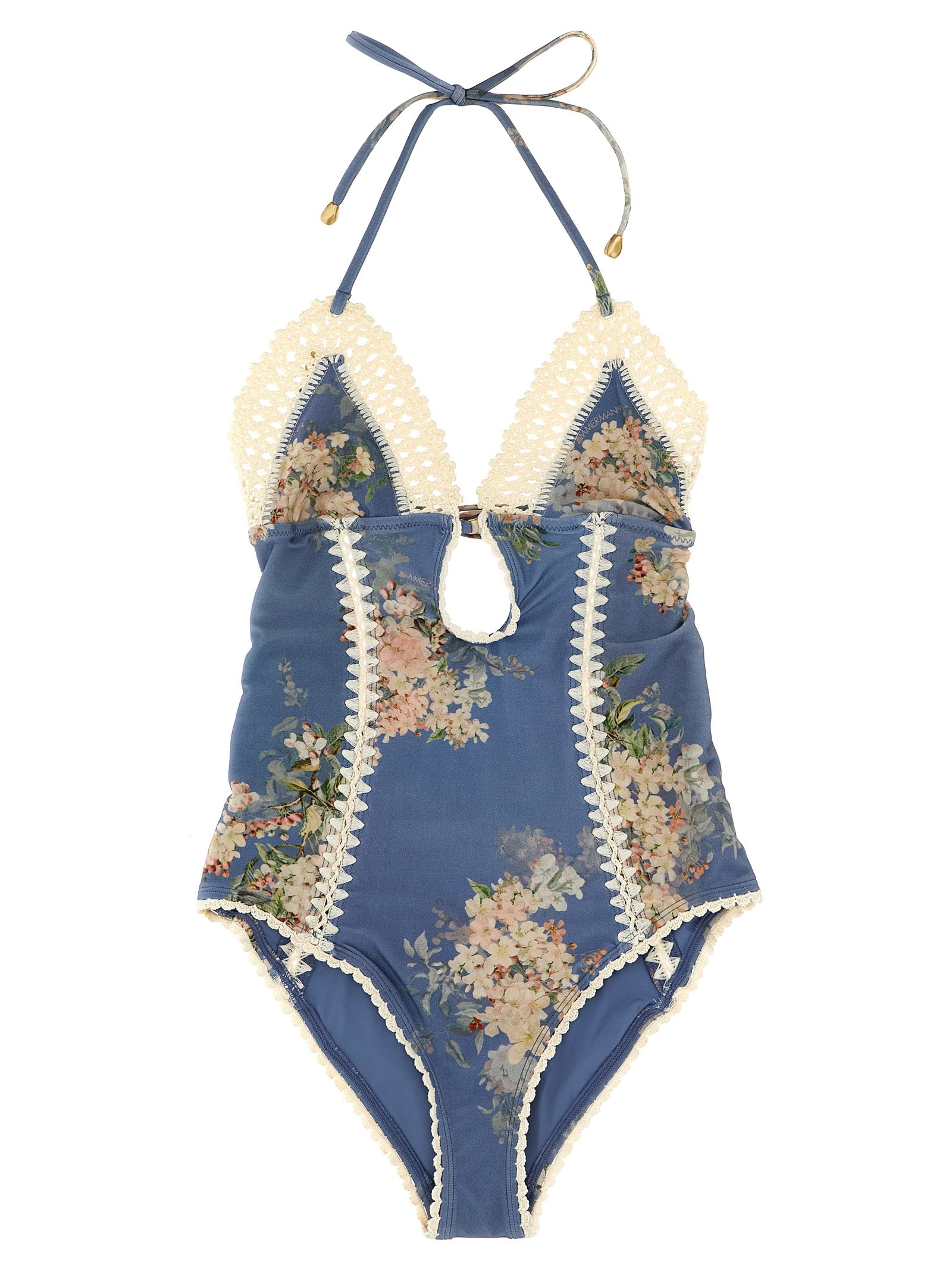 Zimmermann 'Cascadian Keyhole Crochet' One Piece Swimsuit