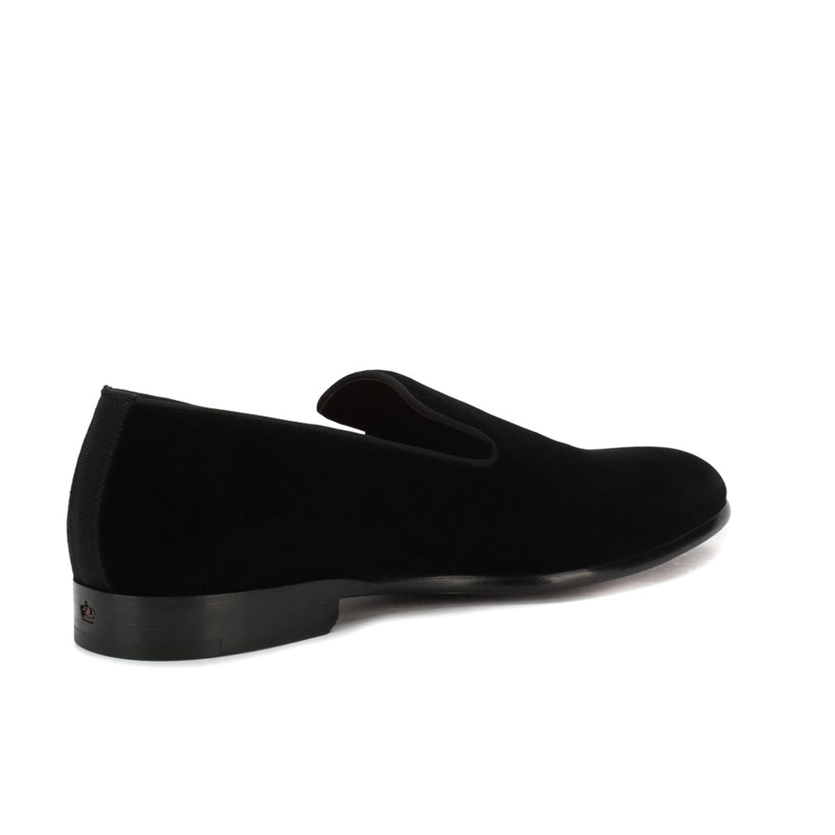 Dolce & Gabbana Black Velvet Loafers Formal Shoes main image 1