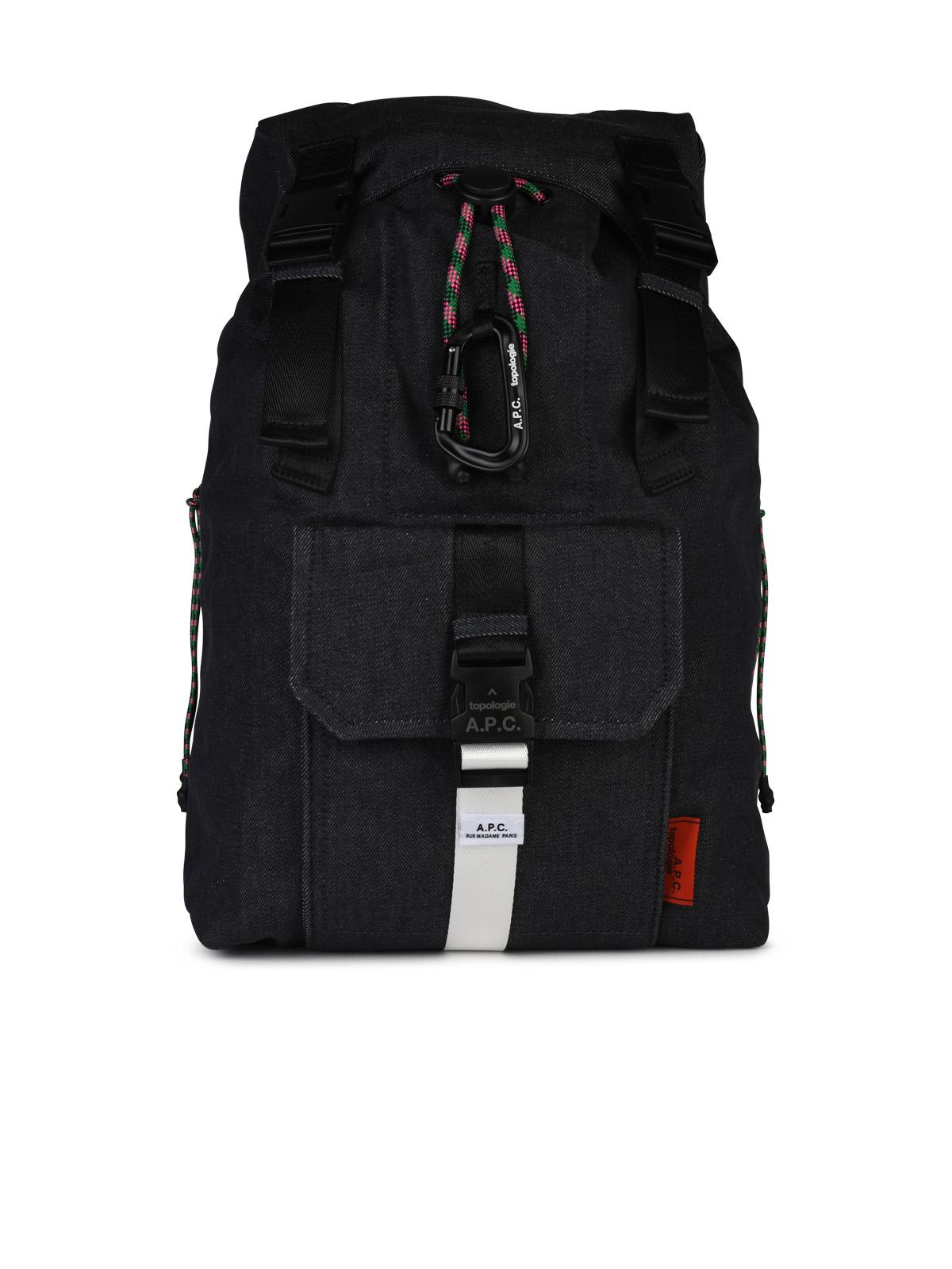 A.P.C. 'Topologie' Blue Cotton Backpack – Balardi