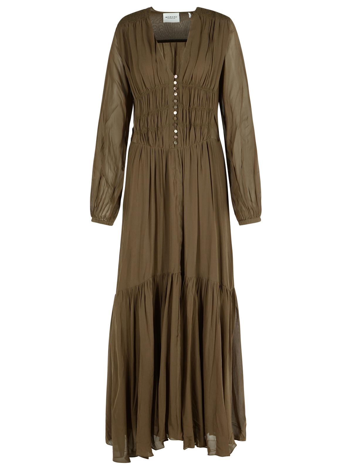 Isabel Marant Etoile Briane' Khaki Viscose Dress – Balardi