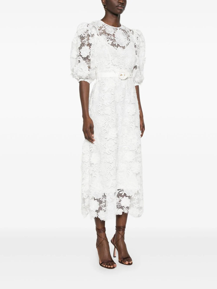 Ivy Satin Midi Dress Halliday Floral
