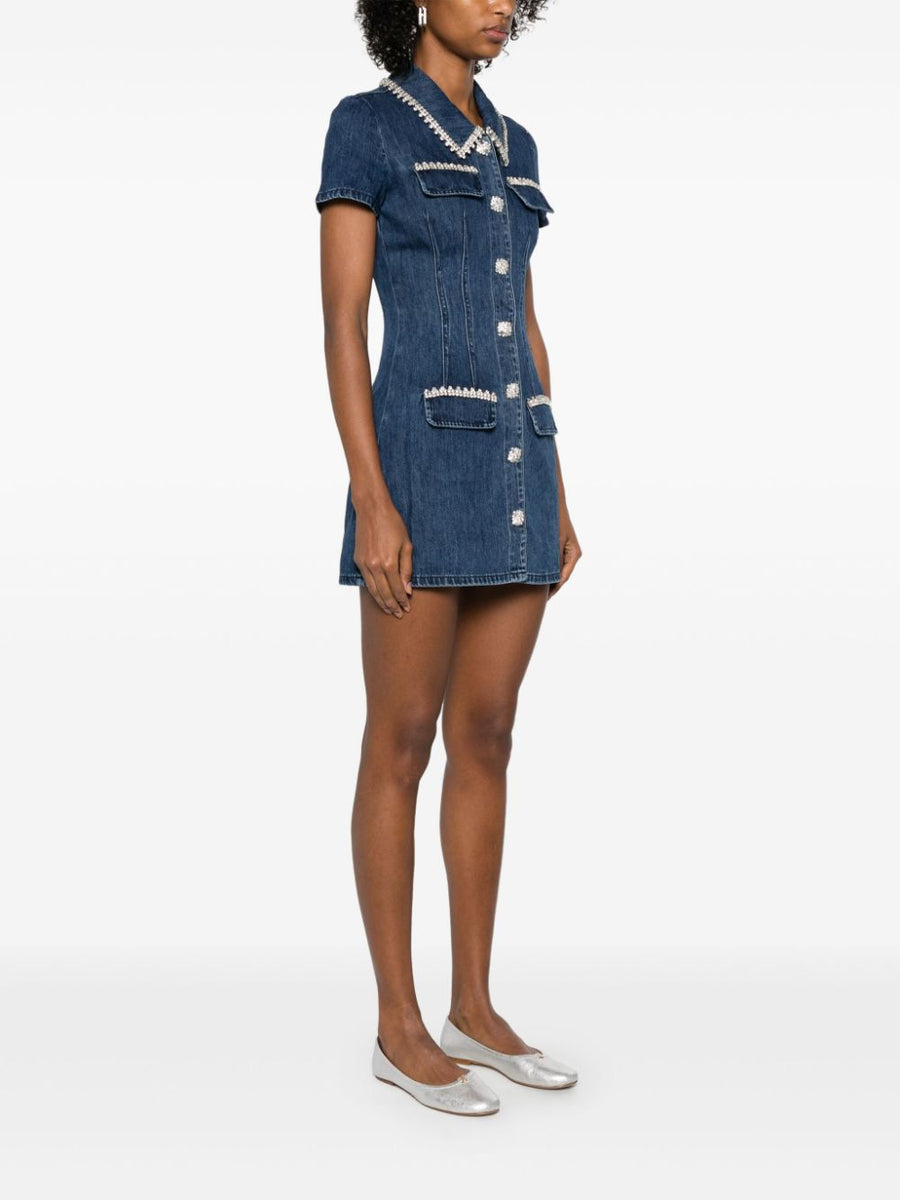 Self Portrait Short Denim Dress
