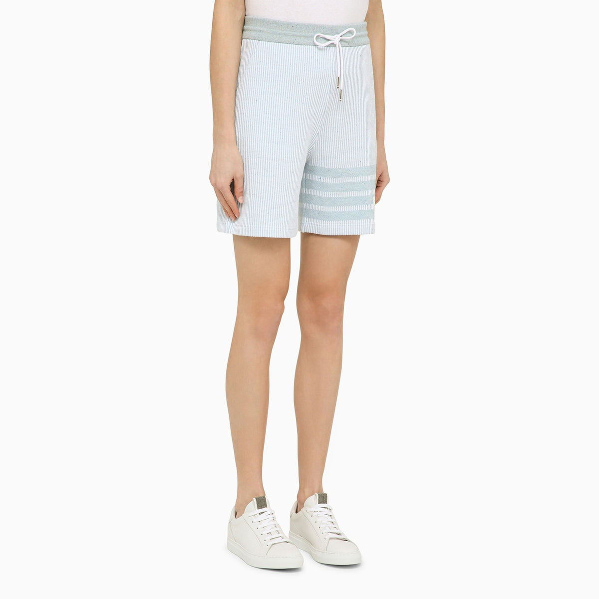 Tomato Stripe Bermuda Shorts