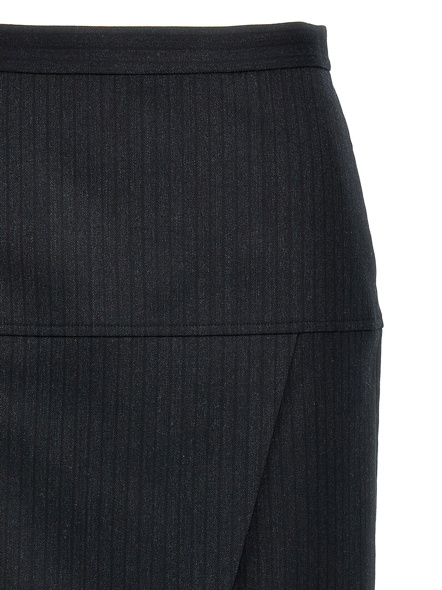 FENDI Pinstriped wool skirt