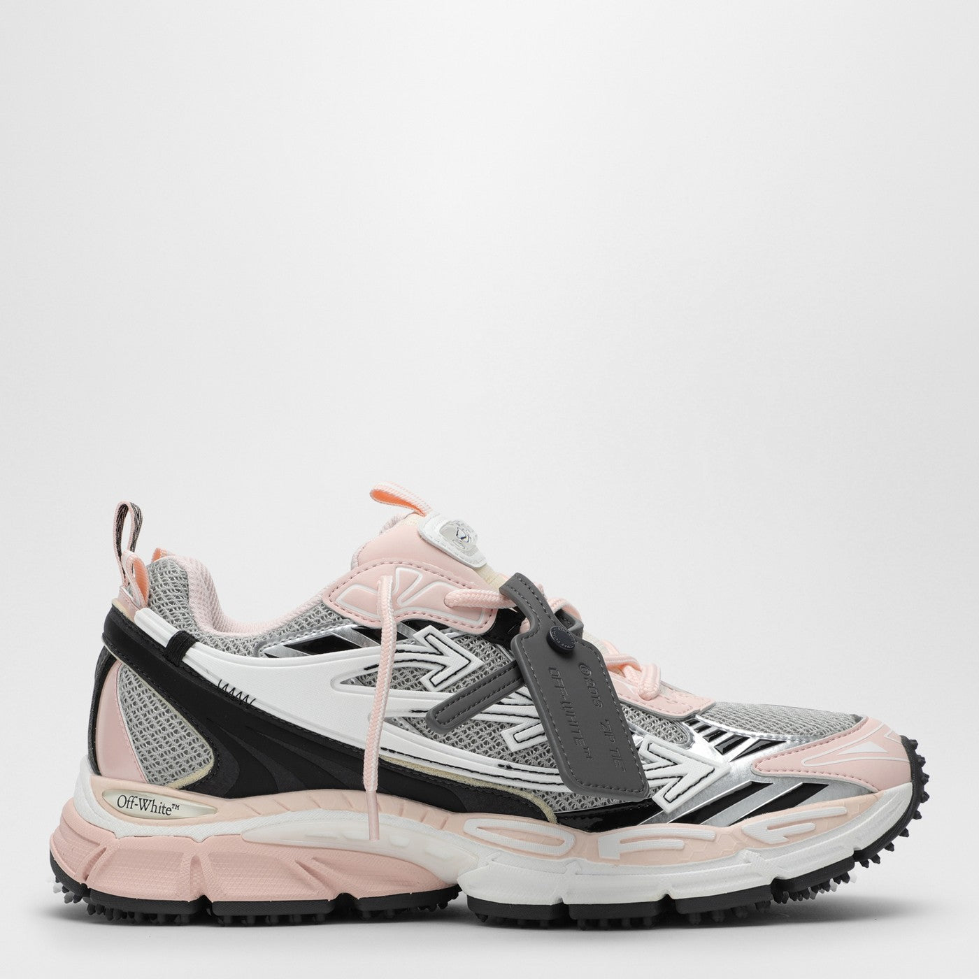 Off White™ Pink/Grey Sneakers Ow Be Right Back – Balardi