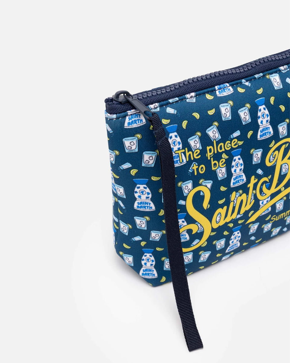 Mc2 Saint Barth Pochette Aline In Scuba Panna Con Stampa Stelle ALIN001/00578L main image 1