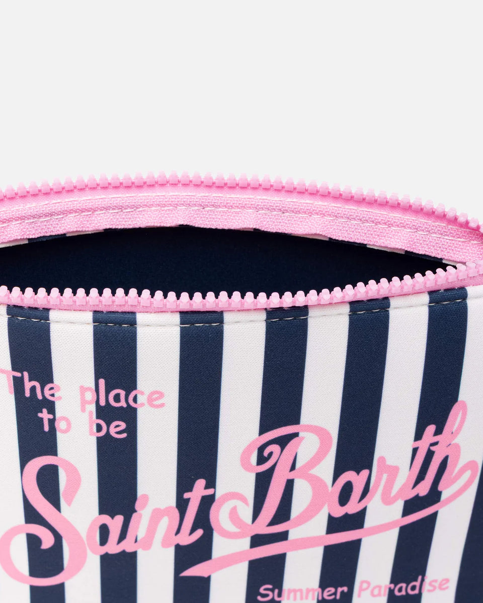 Mc2 Saint Barth Pochette Aline In Scuba A Righe Verdi Con Stampa Polipetti ALIN001/00391L main image 1