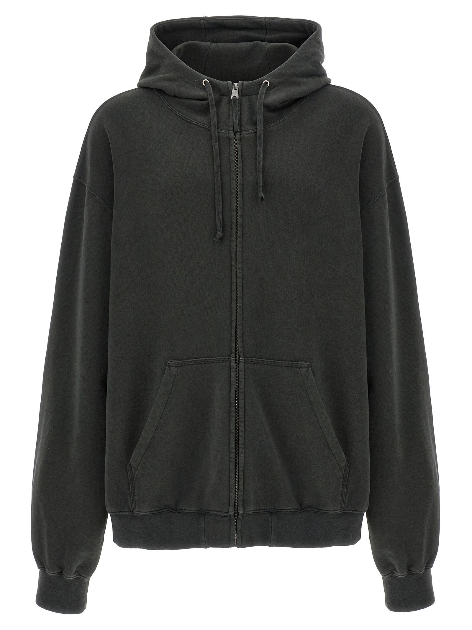 MM6 MAISON MARGIELA ブラックフーディ MM6 Maison Margiela Black Half-Zip Hoodie MM6 Maison Margiela