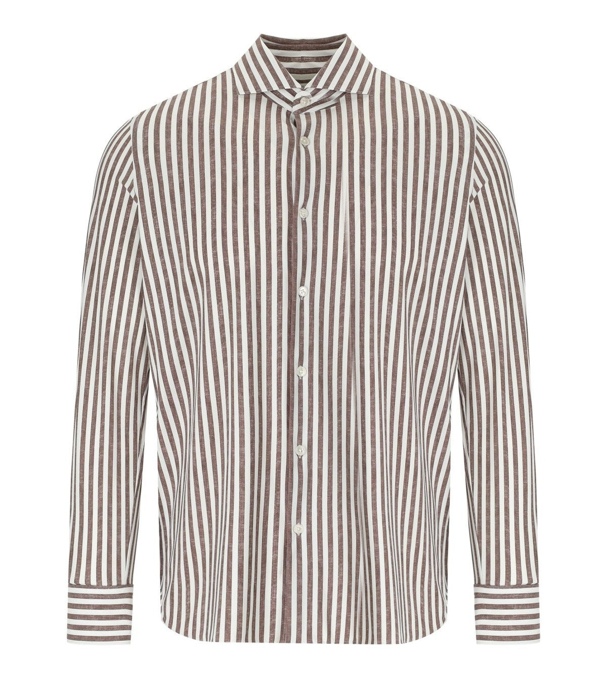 Archivium White And Brown Striped Shirt – Balardi