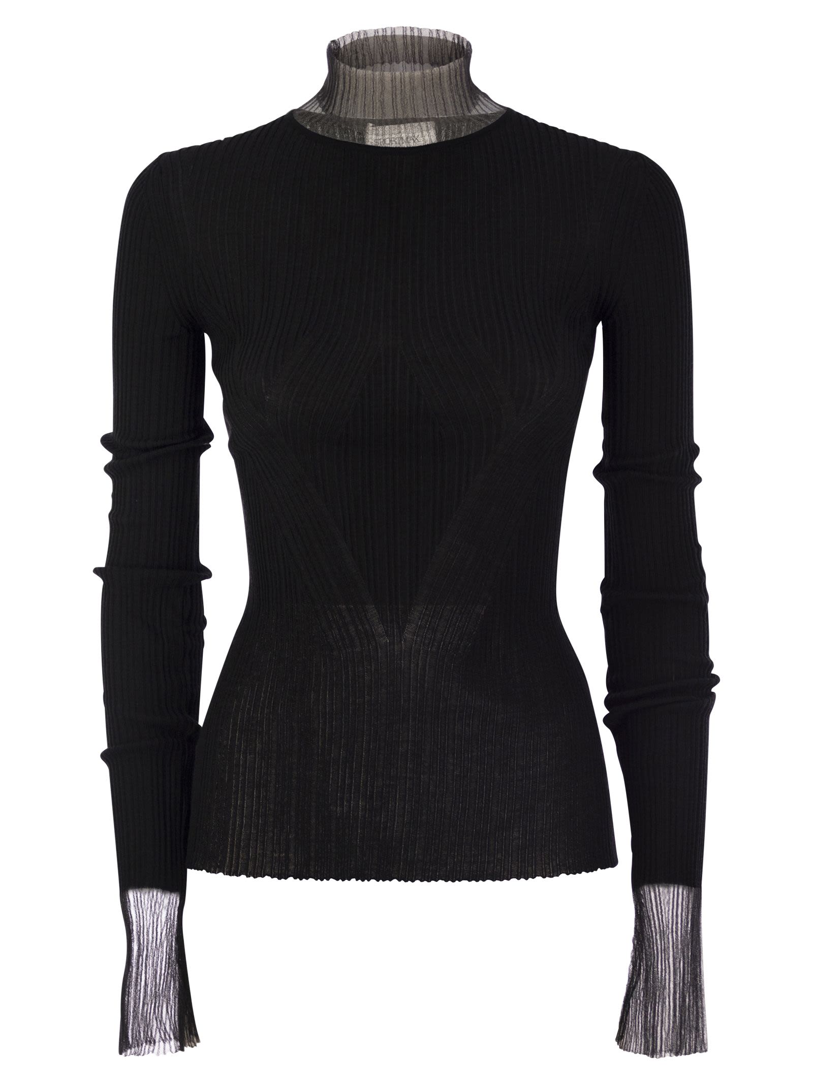 Sportmax Derris Turtle Neck -Pullover mit Richtungsrippen – Balardi