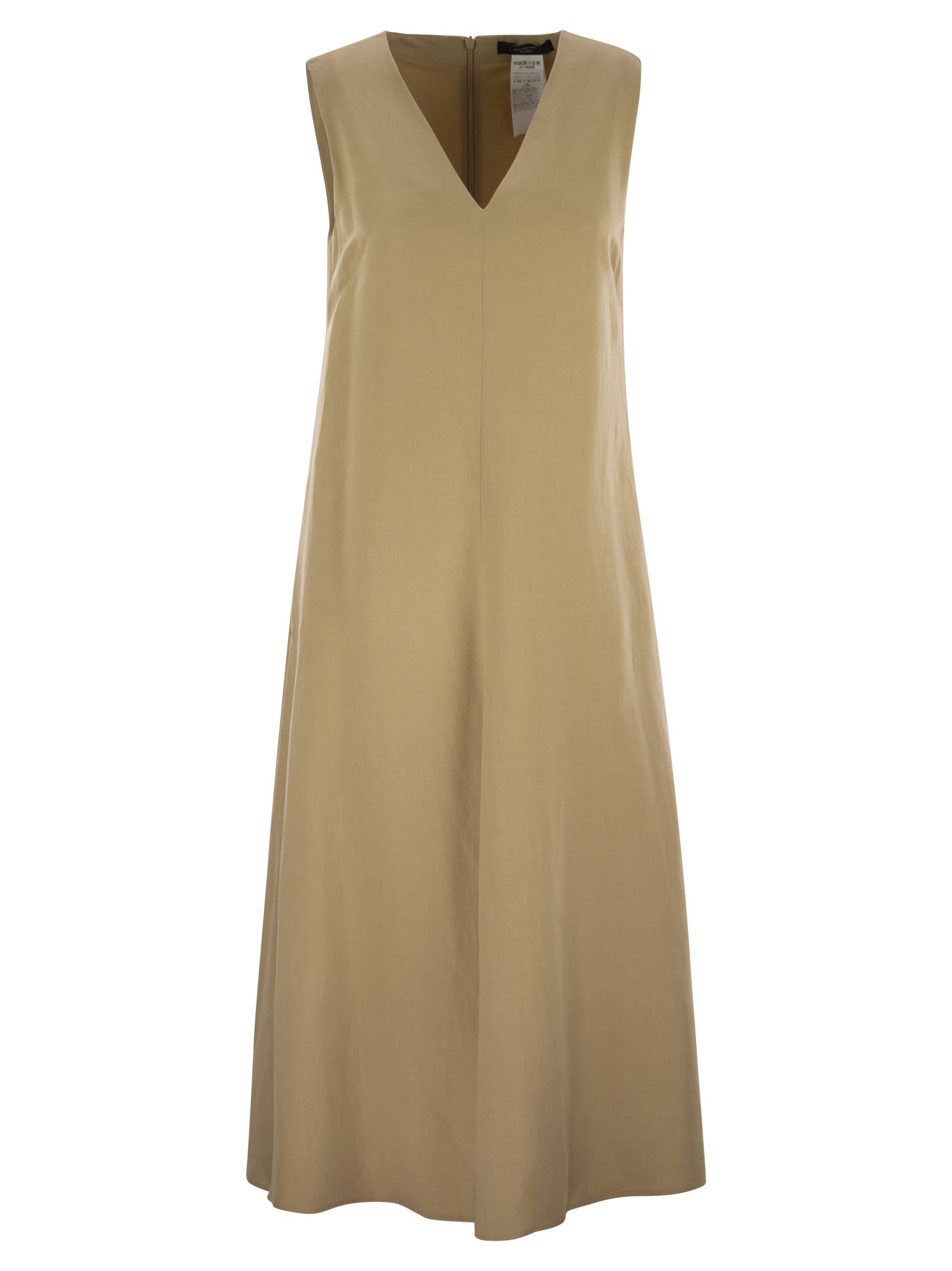 Weekend Max Mara Egoista Viscose And Linen Canvas Flared Dress – Balardi