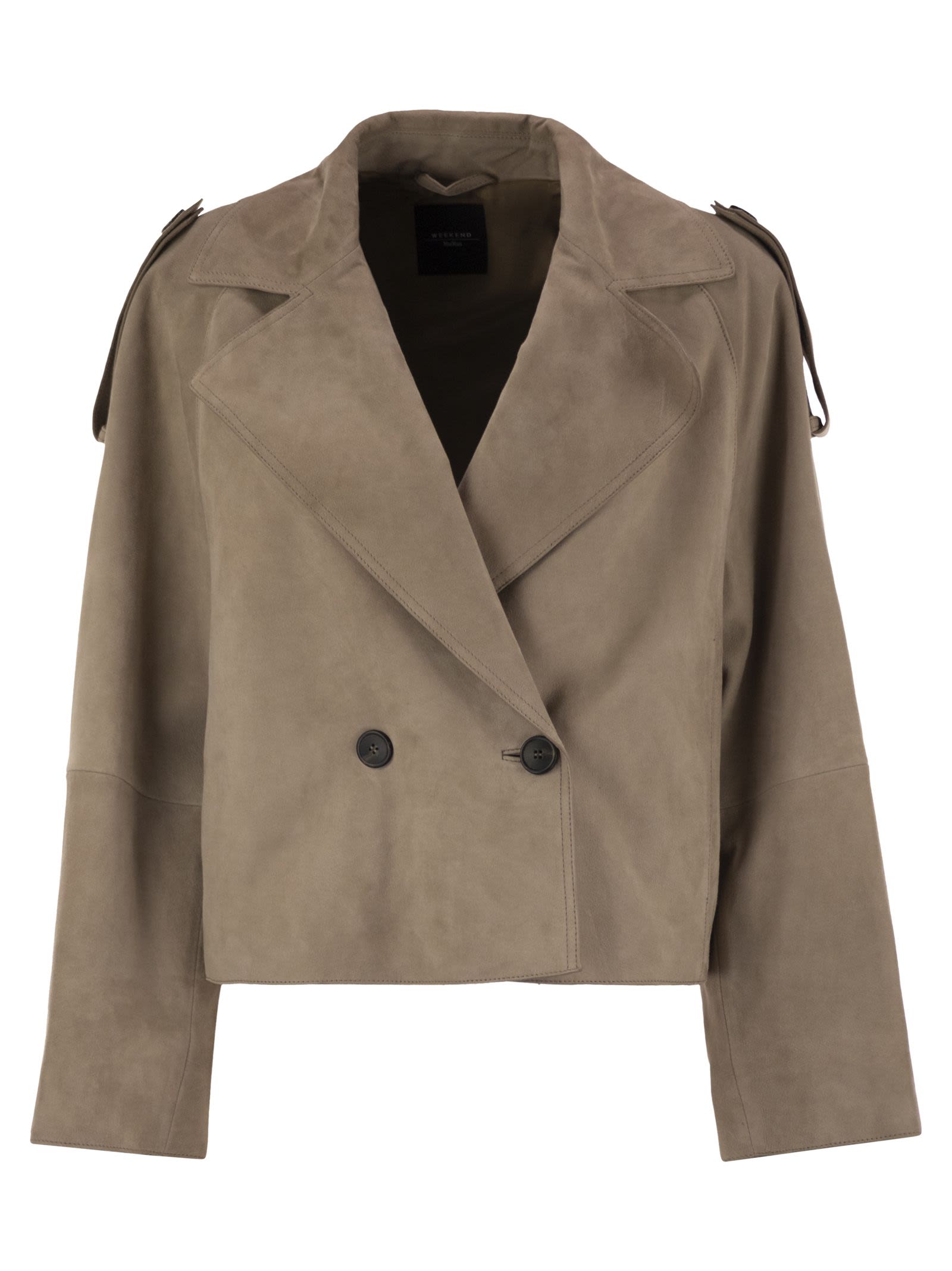 Weekend Max Mara Maga Short Suede Trench Coat – Balardi
