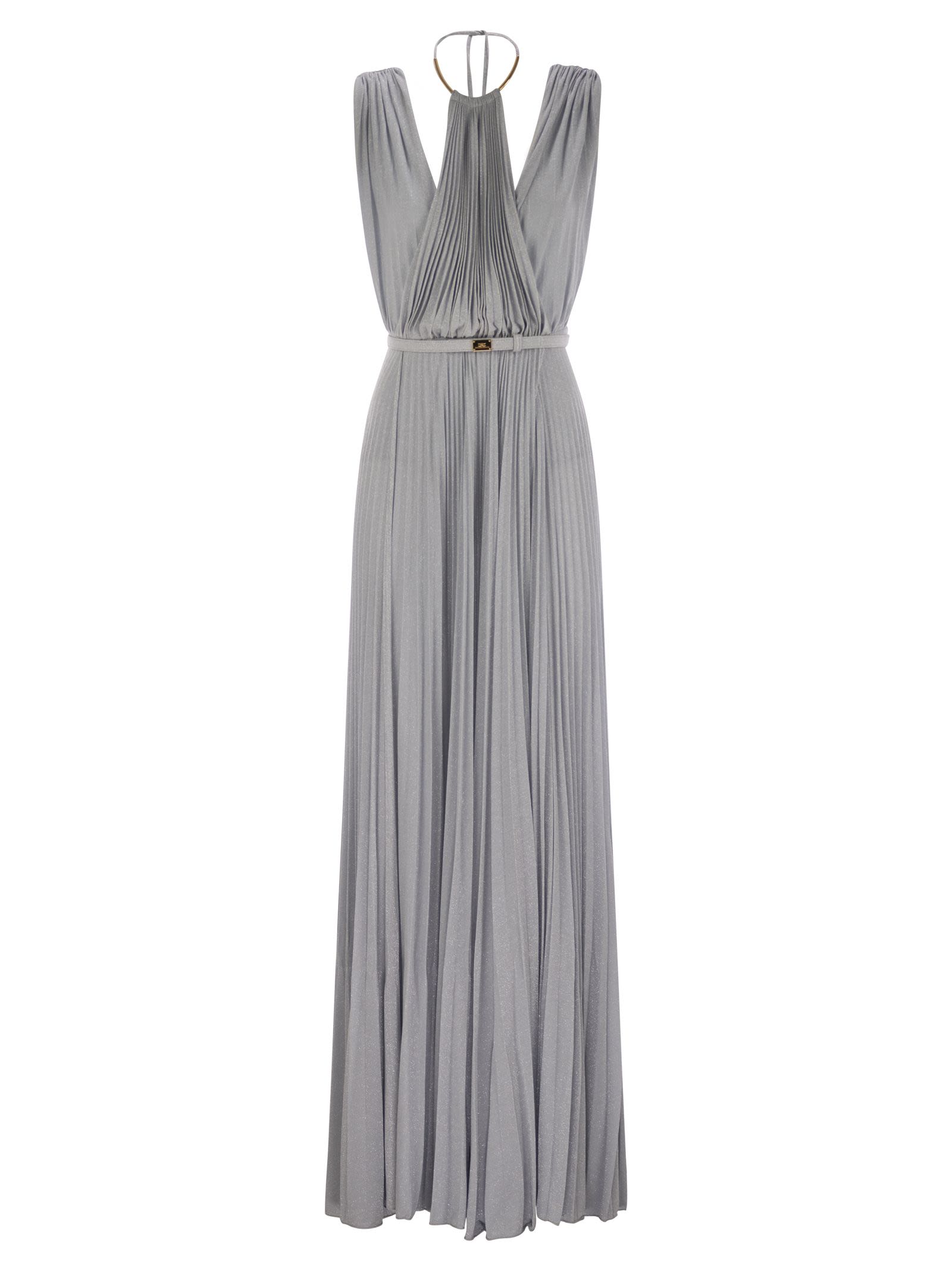 Elisabetta Franchi Red Carpet Lurex Jersey Dress With Belt – Balardi
