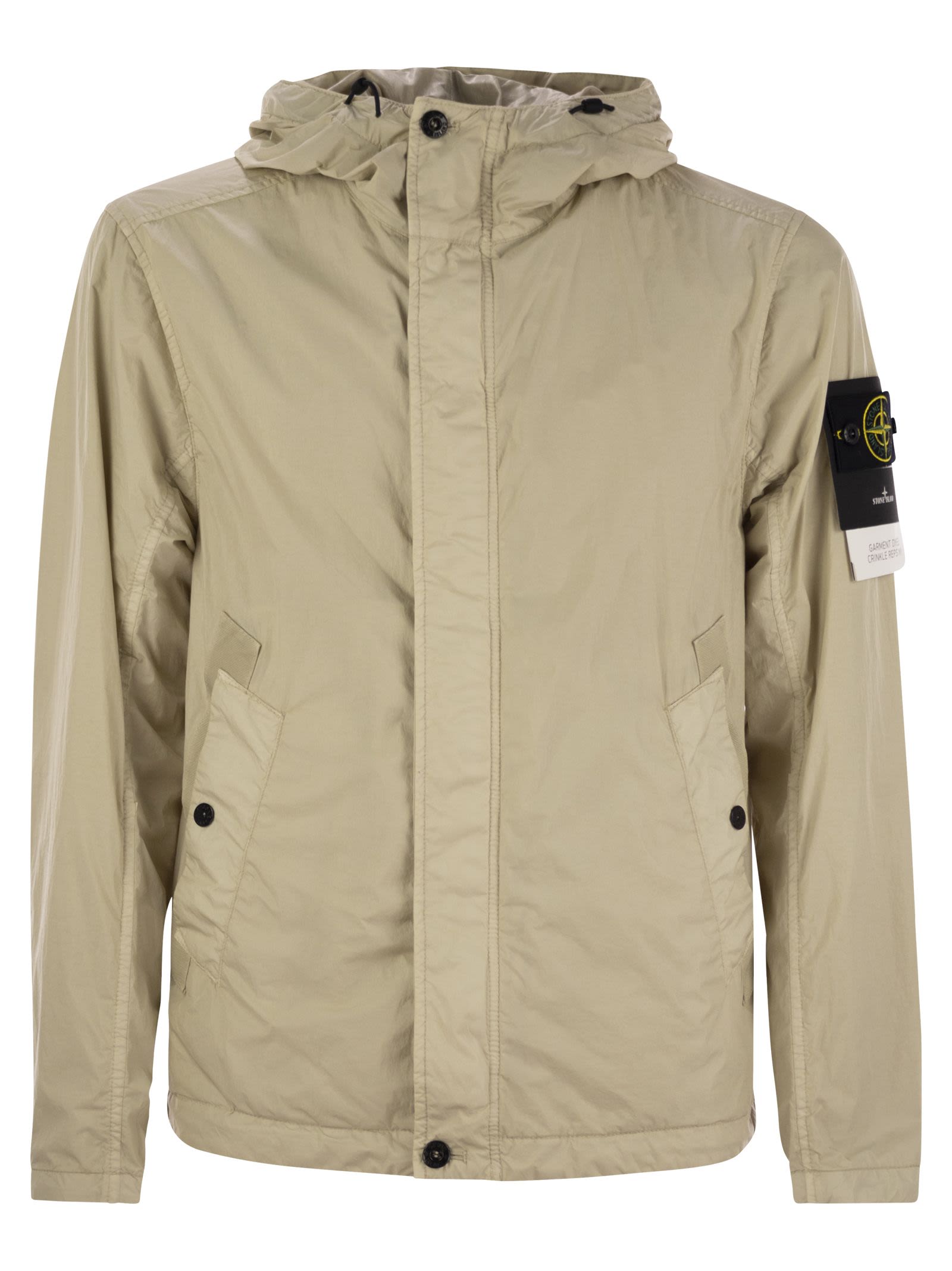 STONE  ナイロンジャケット ベージュ Stone Island Windproof Hooded Jacket With Anti Drip – Balardi