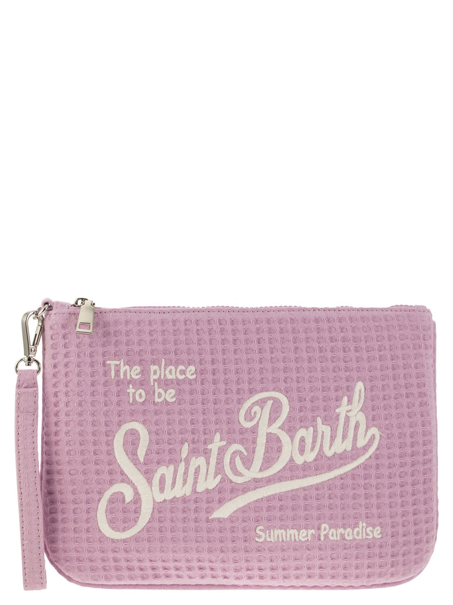 Mc2 Saint Barth Unisex Clutch Bag Aline Red
