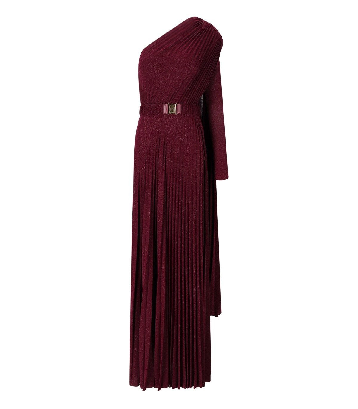Elisabetta Franchi Red Carpet Rouge Noir One Shoulder Dress – Balardi
