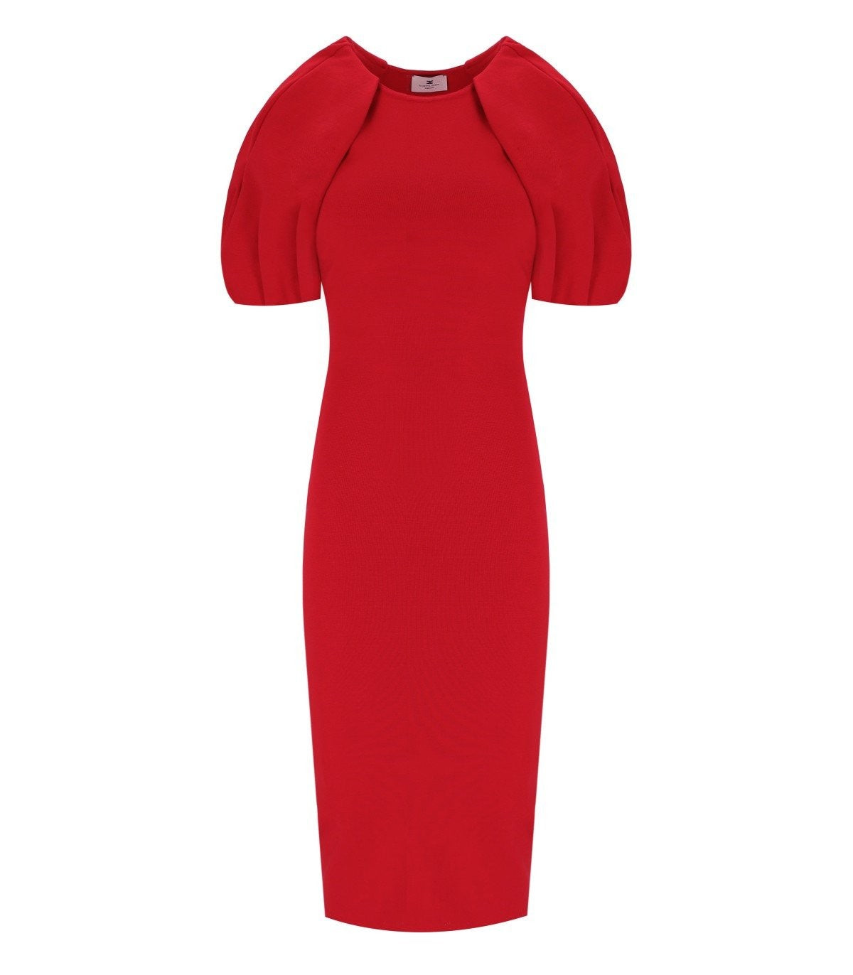 red dress elisabetta franchi Elisabetta Franchi Red Passion Logo Long Dress