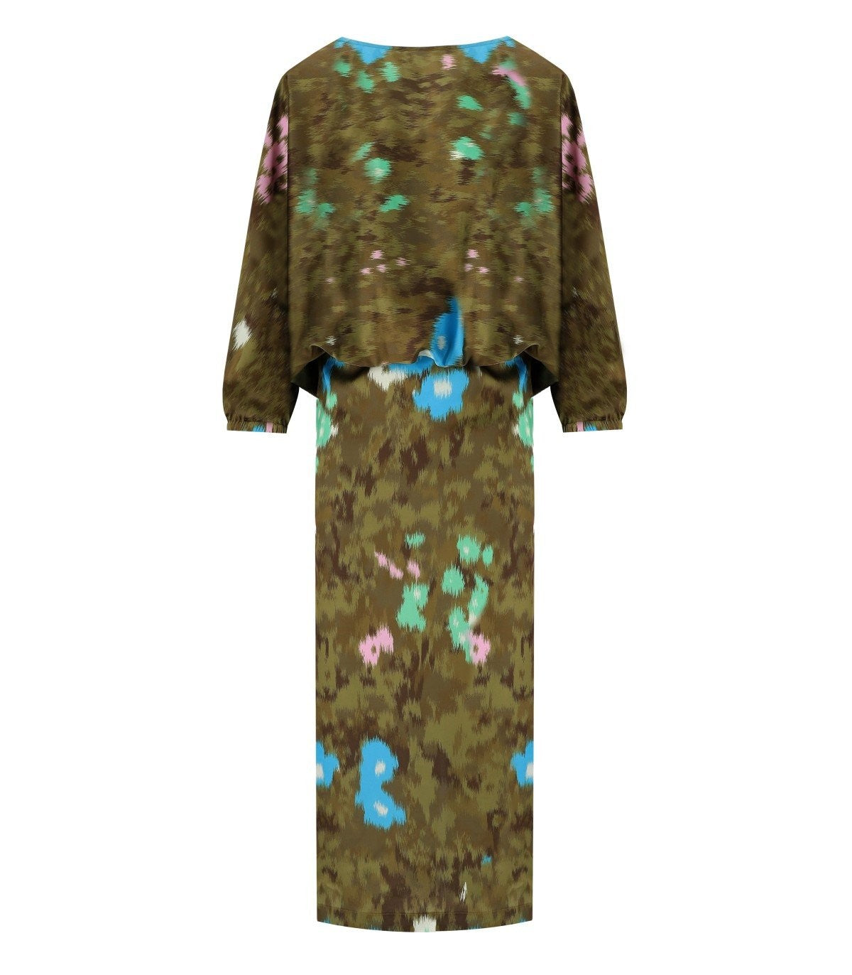 Essentiel Antwerp Flask Khaki Green Midi Dress  Balardi