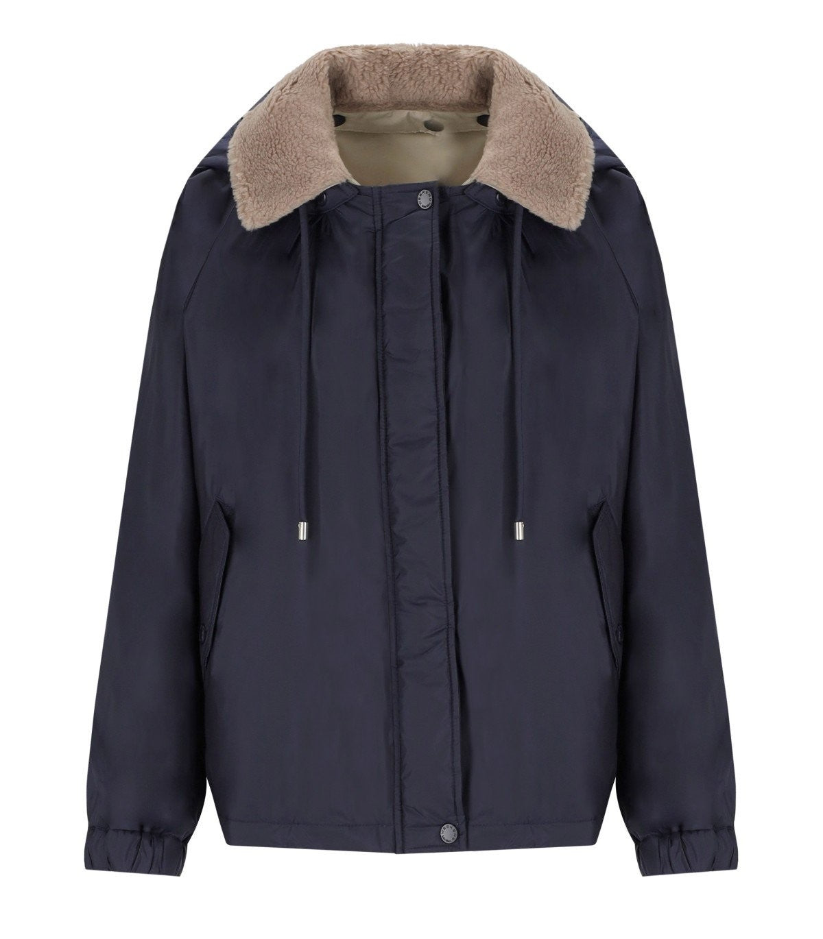 MaxMara WEEKEND マックスマーラ　ジャケット　ネイビー　フード Padded, hooded jacket in water-repellent canvas, navy | Weekend