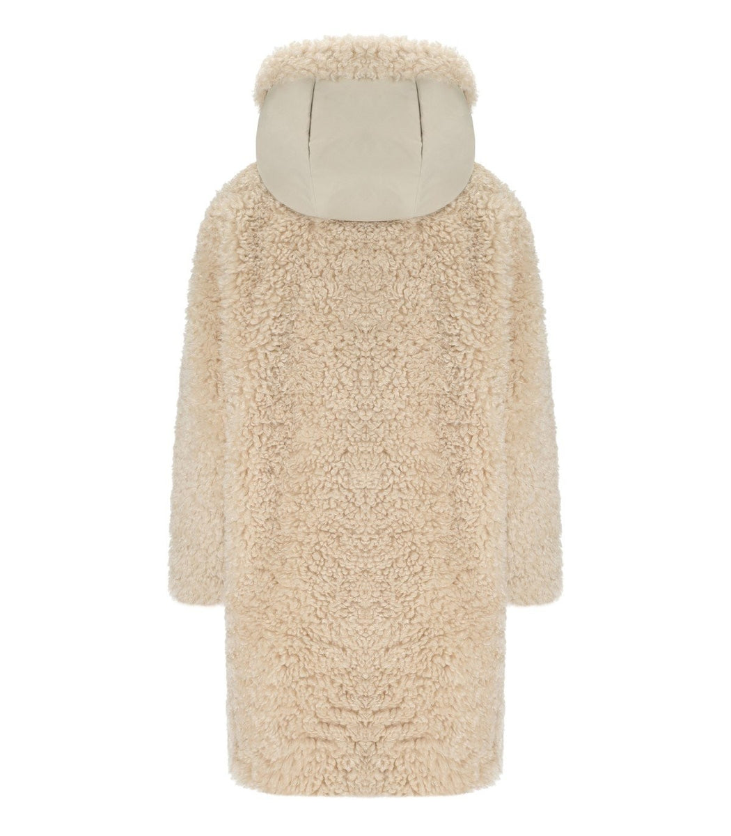 Esprit Mantel Teddyfell Beige Winterjacke Teddy Mantel Reduziert