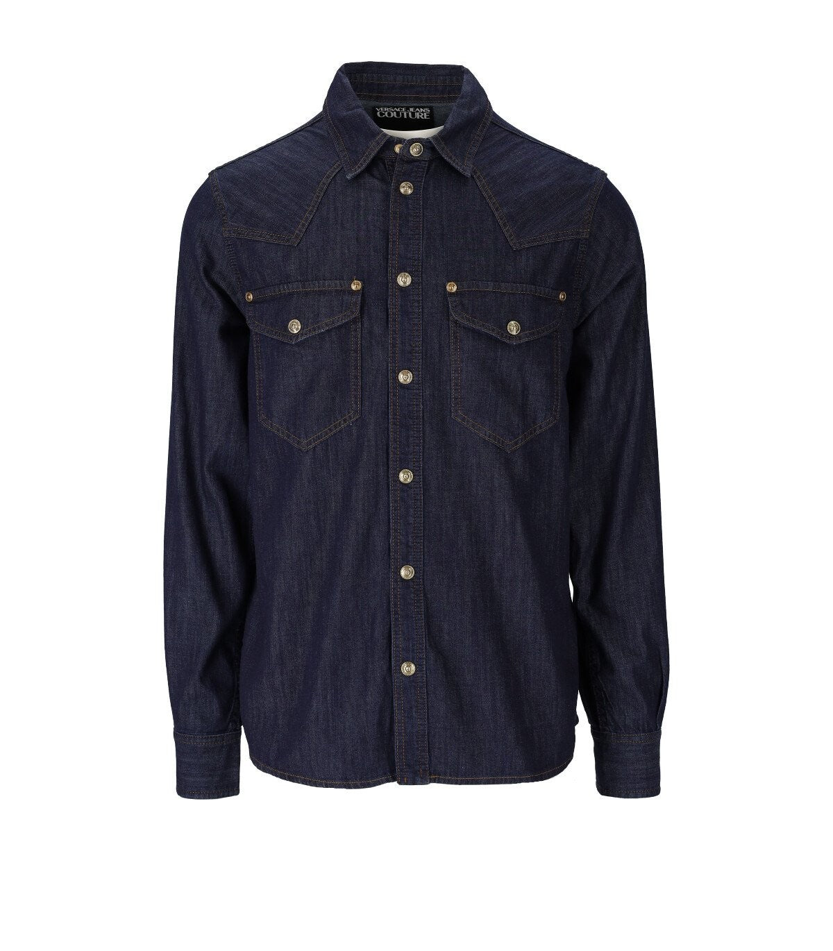 Versace Jeans Couture Dark Blue Denim Shirt – Balardi
