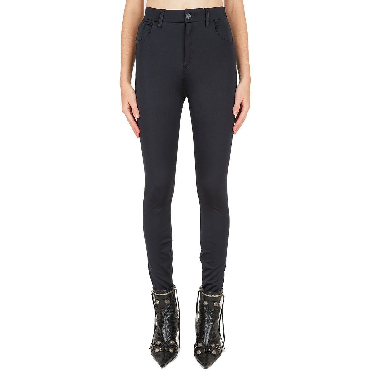 Balenciaga // Black High Waisted Zip Pocket Logo Legging – VSP