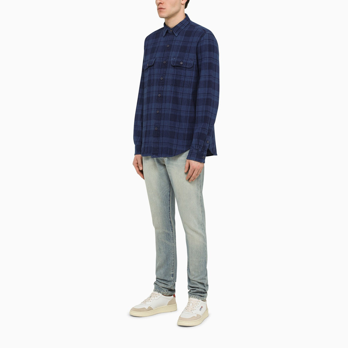 Polo Ralph Lauren Blue Check Pattern Classic Fit Shirt | Balardi