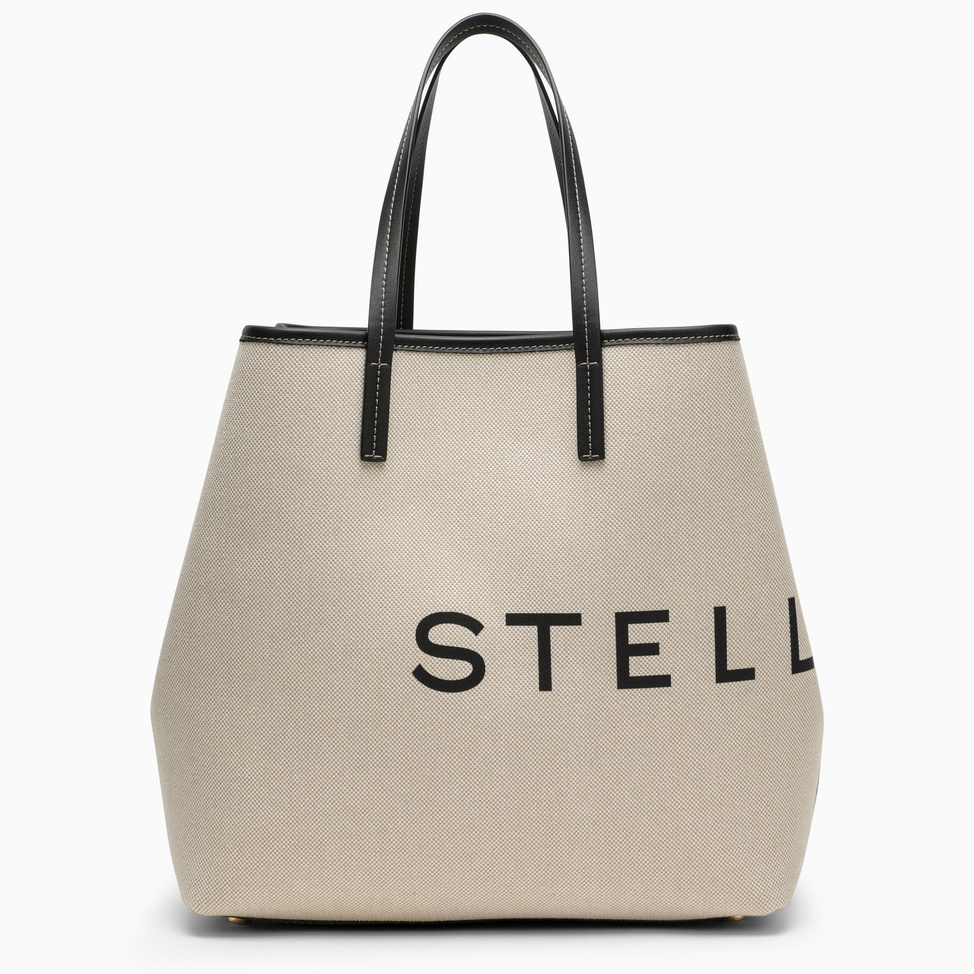 【STELLA MCCARTNEY】Ecru cotton-blend tote bag with logo Stella Mc Cartney Ecru Cotton Blend Tote Bag With Logo – Balardi