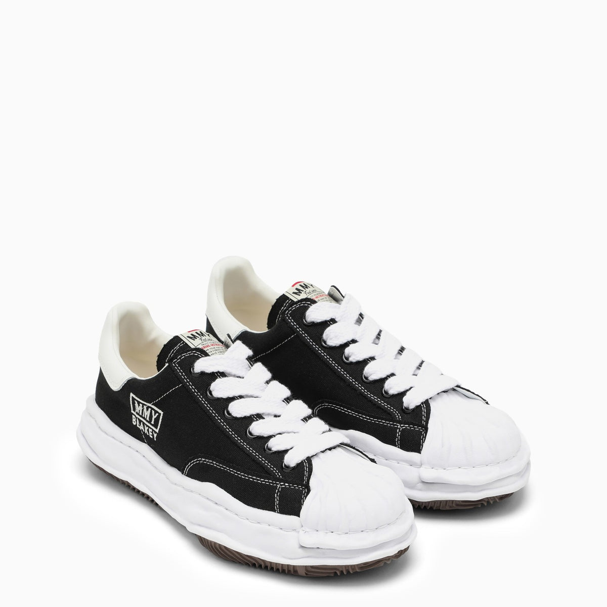 Maison Mihara Yasuhiro Black Canvas Blakey Low Top Sneakers