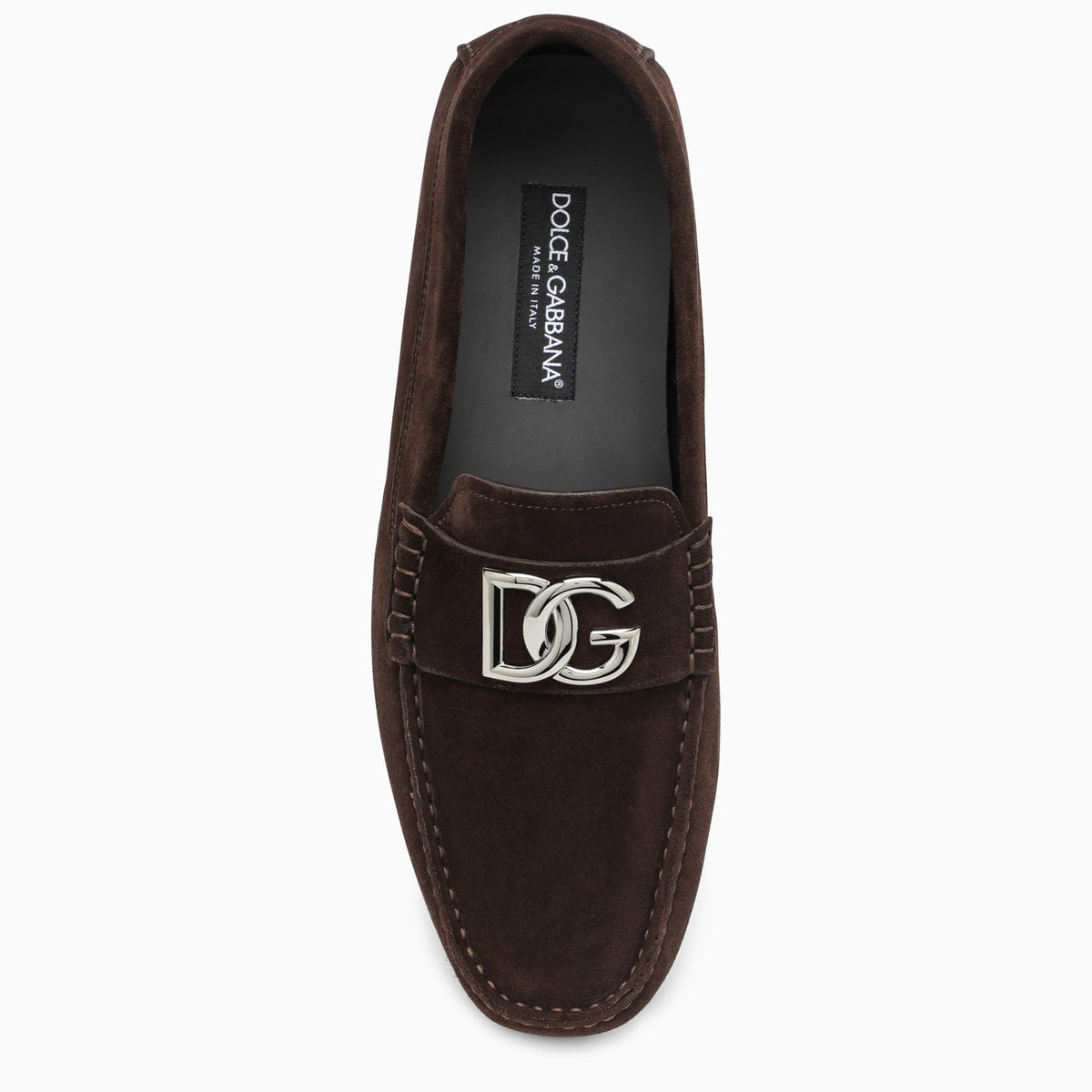 Dolce & Gabbana Brown Suede Slip On Men Loafers Formal Shoes main image 0
