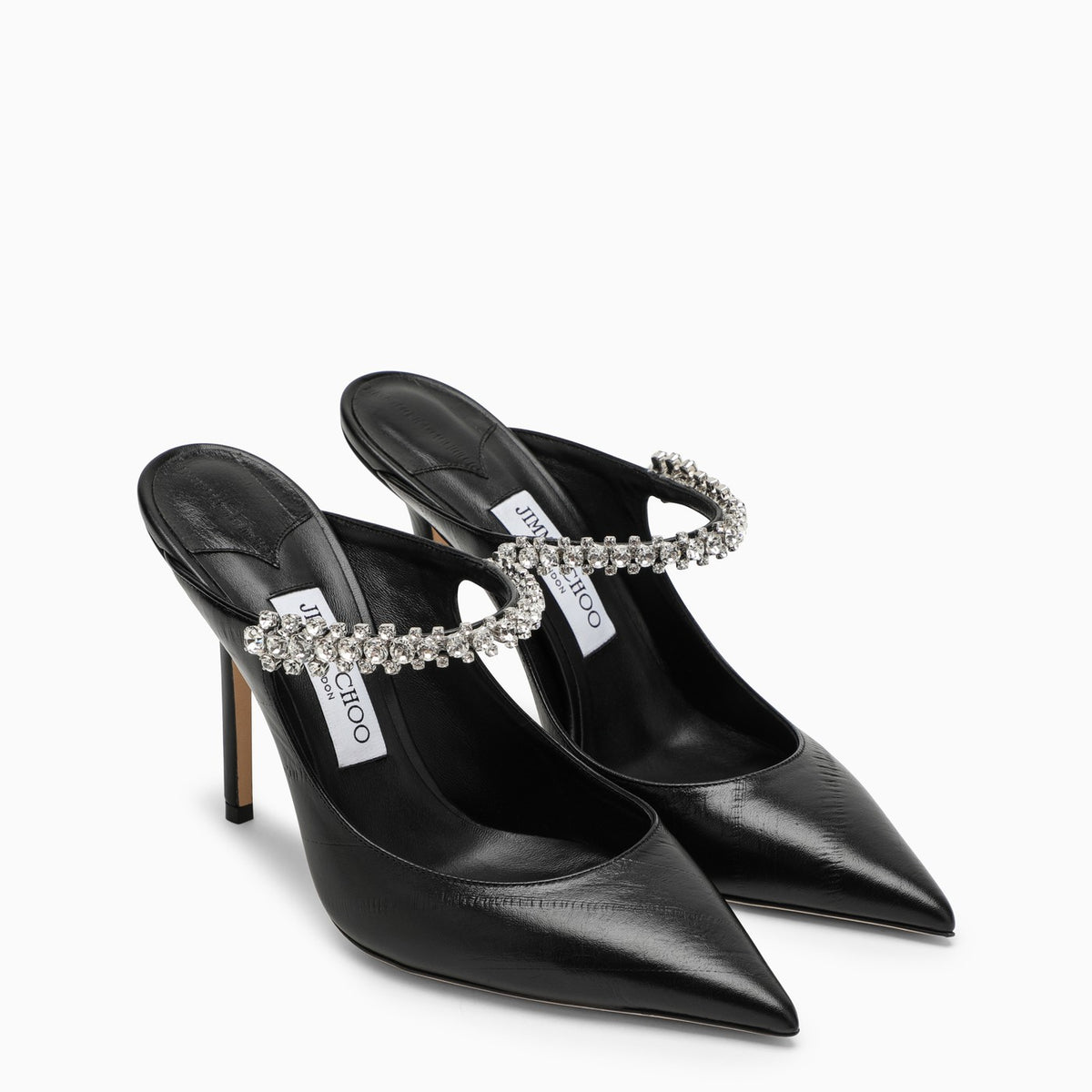 Jimmy Choo Bing 100 Black Leather Sabot | Balardi