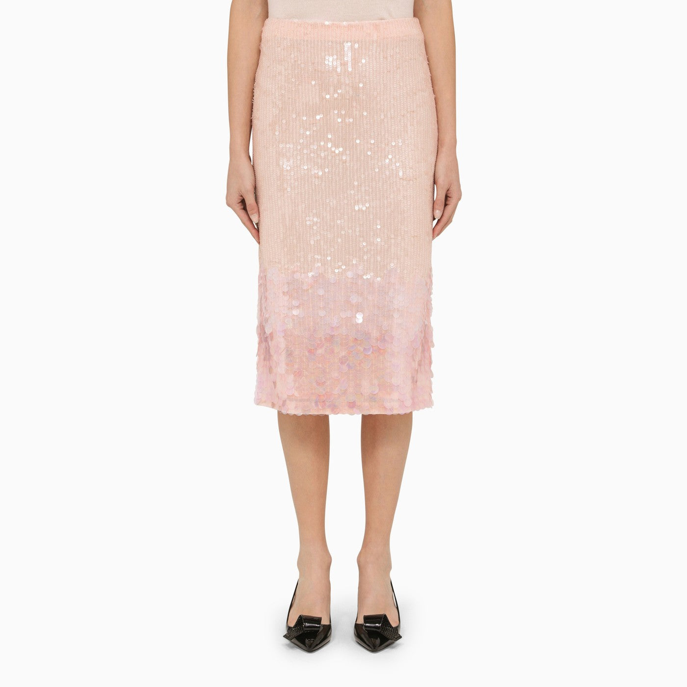 Pink Sequin Pencil Skirt – Balardi