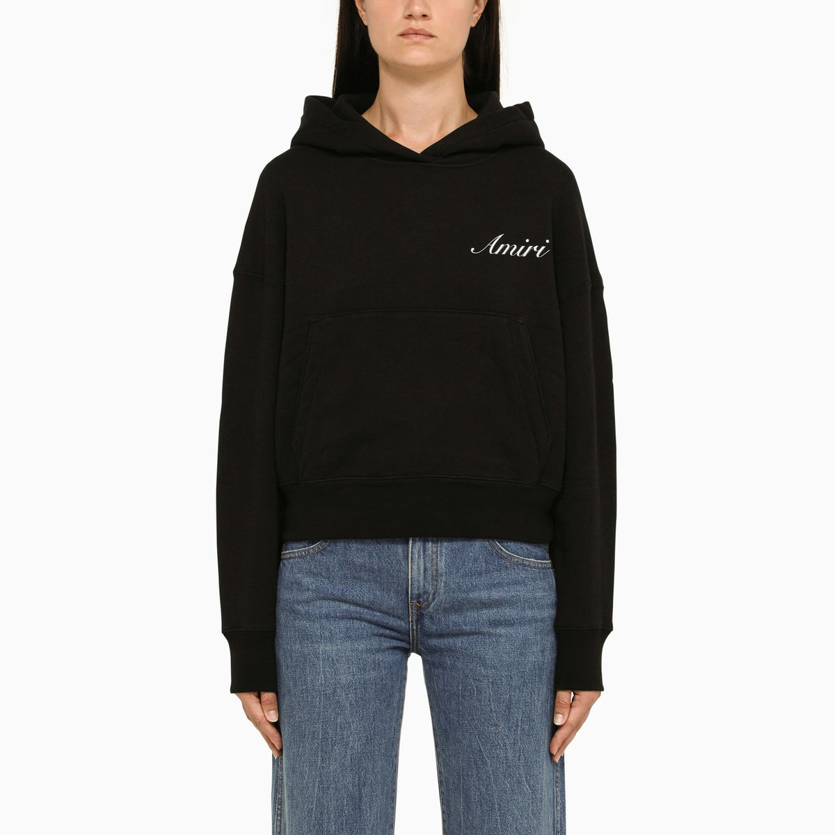 Amiri Black Hoodie With Logo