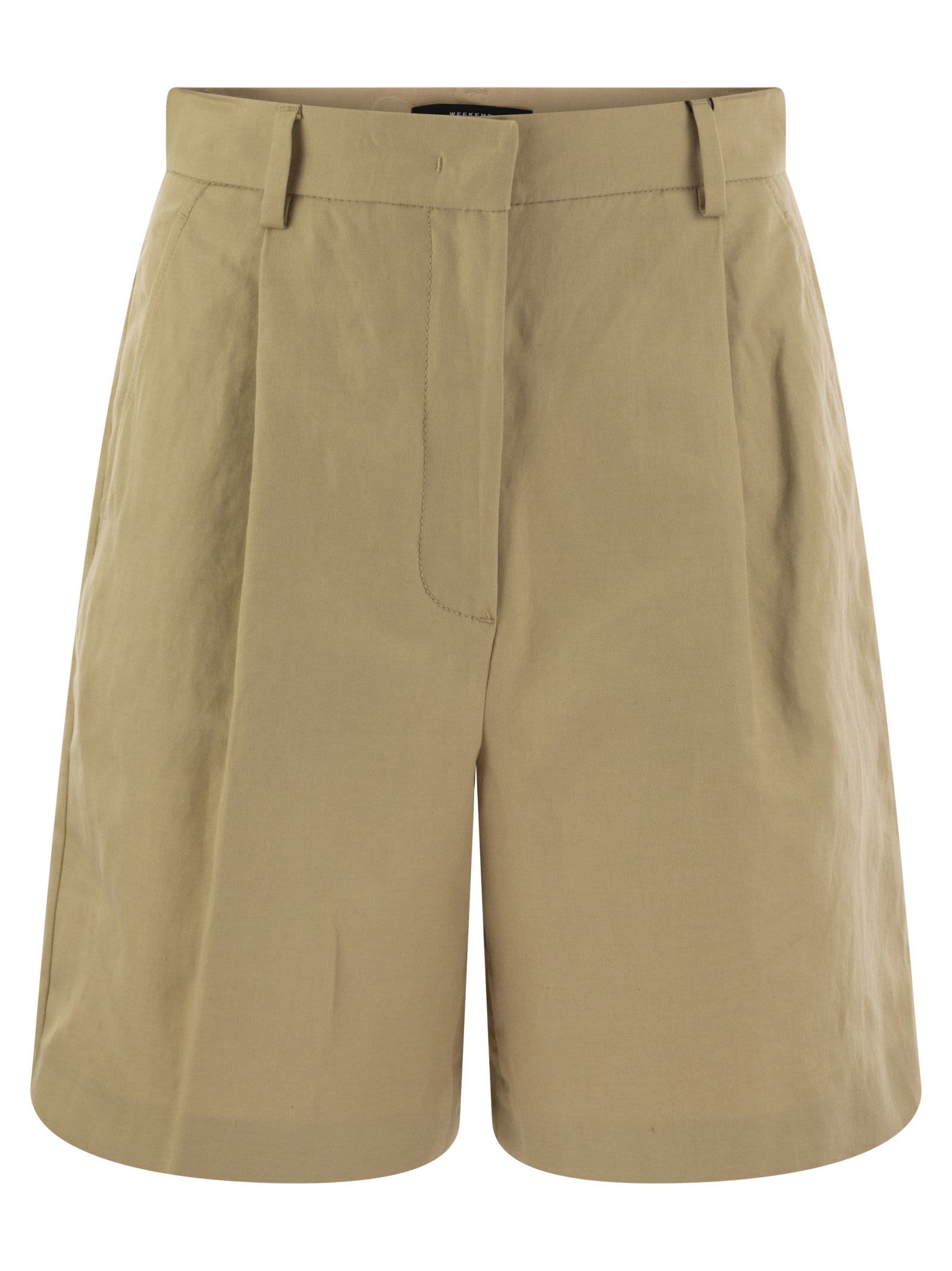 Weekend Max Mara Ecuba Cotton And Linen Bermuda Shorts – Balardi