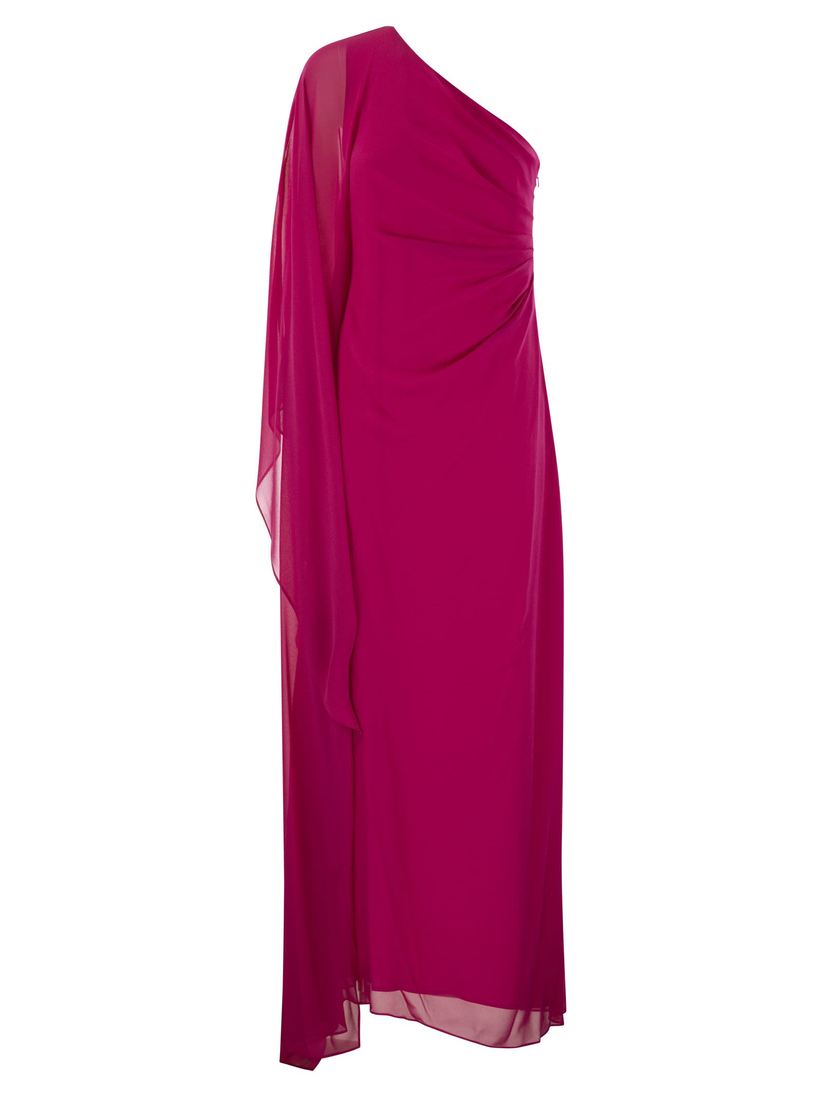 Max Mara Studio Vallet One Shoulder Dress In Washed Silk – Balardi