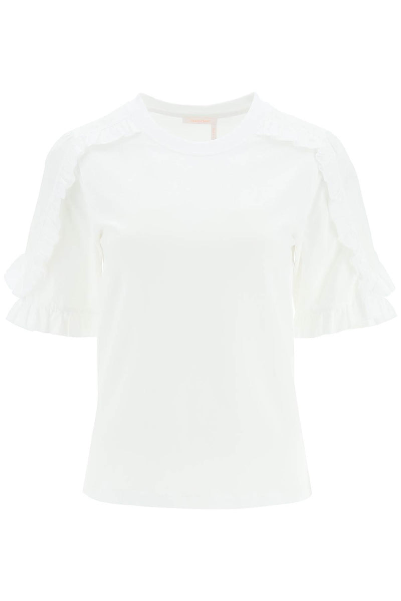 See By Chloe Ruffled T Shirt | Balardi