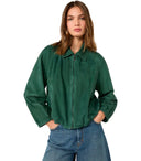 Max Mara Weekend Zuppa Green Suede Jacket