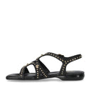 Ash Ruby Black Flat Sandal