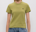 Ami Tshirt Ami De Coeur Contraste Cropped