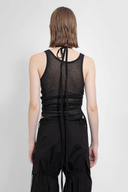 Ann Demeulemeester Mara Wrinkled Cropped Tank Top Light Cotton Rib