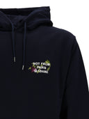 Dr�Le De Monsieur Navy Vine Embroidered Slogan Hoodie